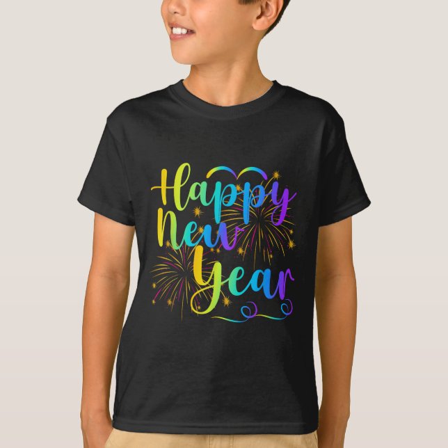 Camiseta Happy New Year 2026 Funny Family Friend New Year E (Frente)