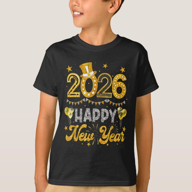 Camiseta Happy New Year 2026 Funny New Years Eve Party Men  (Frente)