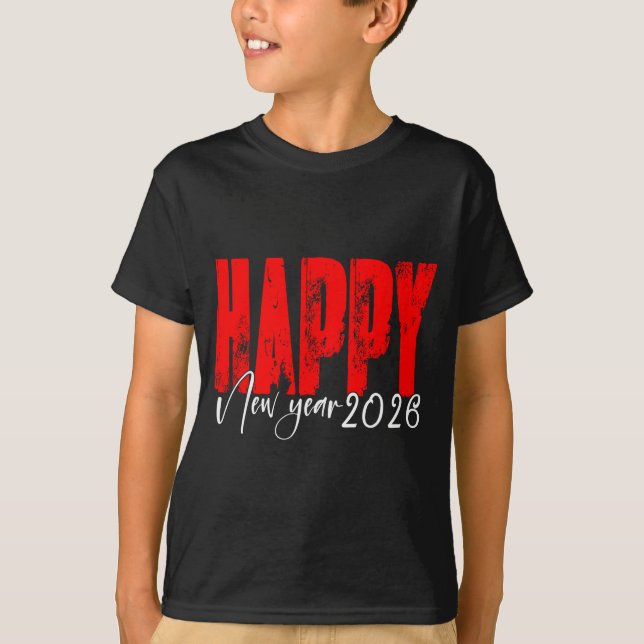Camiseta Happy New Year 2026 New Years Eve Party Fireworks  (Frente)