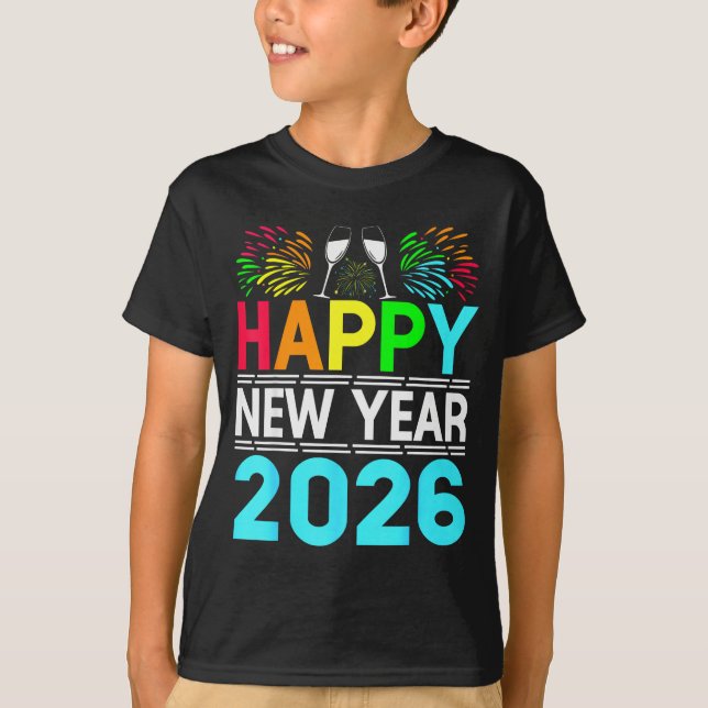 Camiseta Happy New Year 2026 Nye Party - Funny New Years Ev (Frente)
