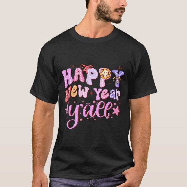 Camiseta Happy New Year 2026 Party Countdown New Years Y'al (Frente)