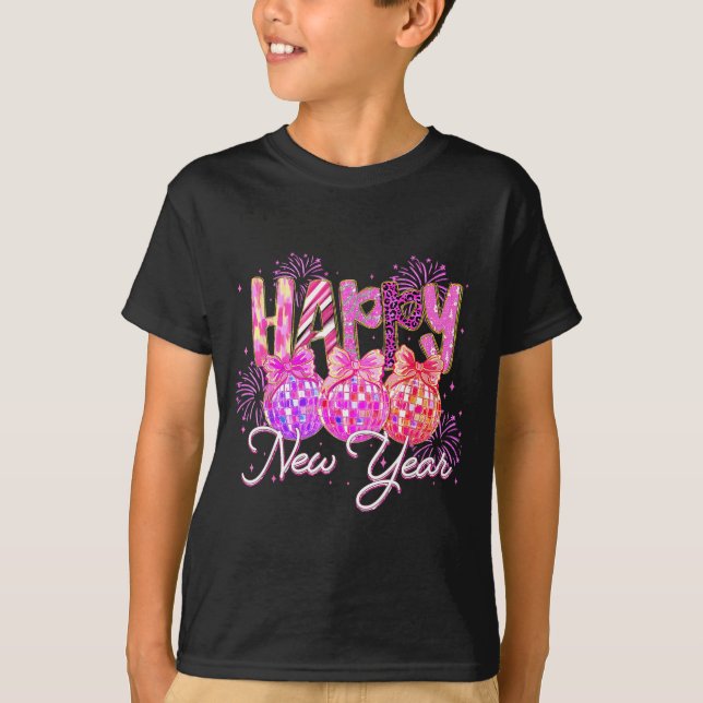 Camiseta Happy New Year 2026 Preppy New Years Nk Coquette B (Frente)