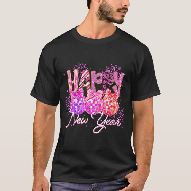 Camiseta Happy New Year 2026 Preppy New Years Nk Coquette B (Frente)