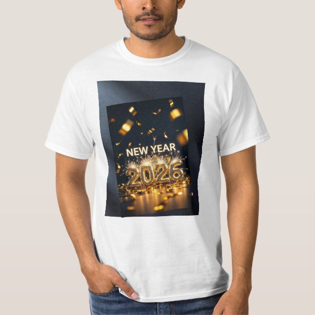 Camiseta Happy New Year 2026 T-Shirt - Festive Celebration  (Frente)