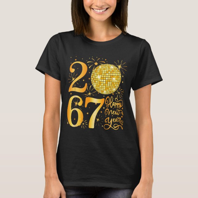 Camiseta Happy New Year 2067 Funny 67 Six Seven Meme New Ye (Frente)