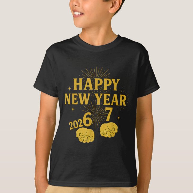 Camiseta Happy New Year 67 Meme – Funny 2026 Celebration Pa (Frente)
