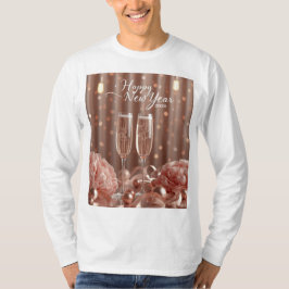 Camiseta happy new year champagne glow long sleeve