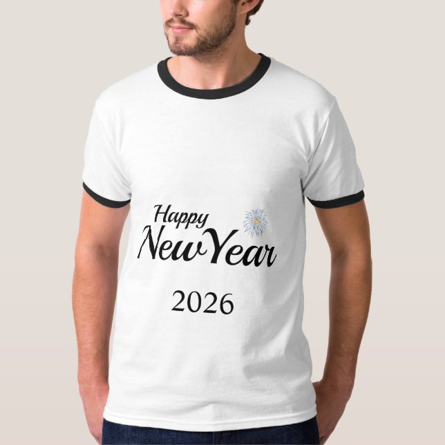 Camiseta Happy New Year Custom Present (Frente)