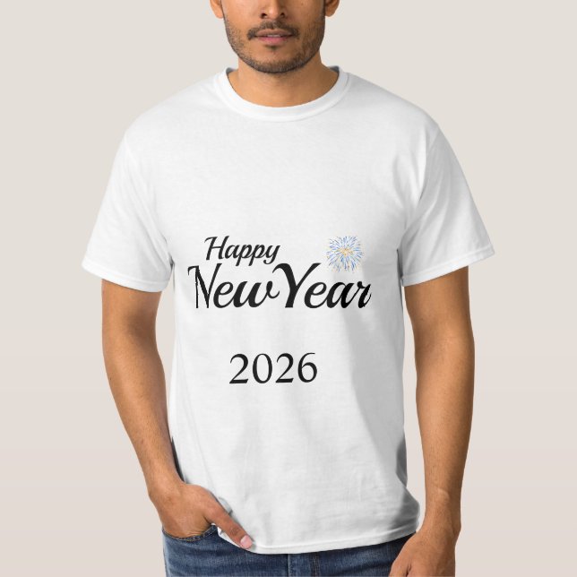 Camiseta Happy New Year Custom Present (Frente)