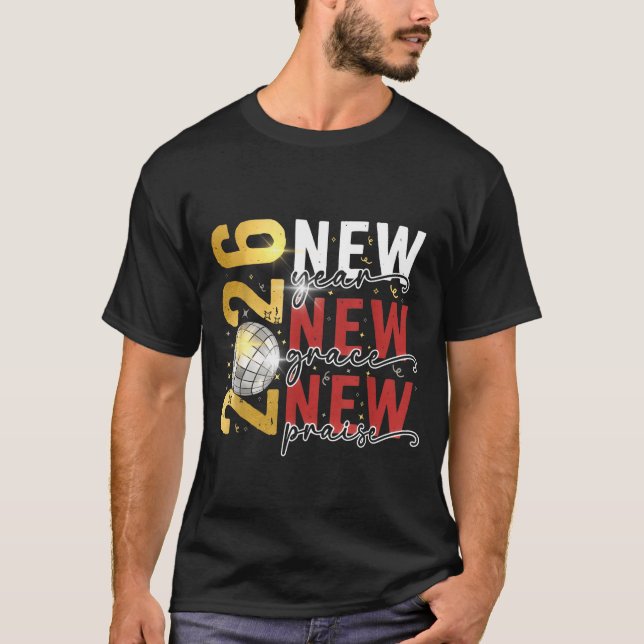 Camiseta Happy New Year Eve 2026 New Year Party Hello 2026  (Frente)