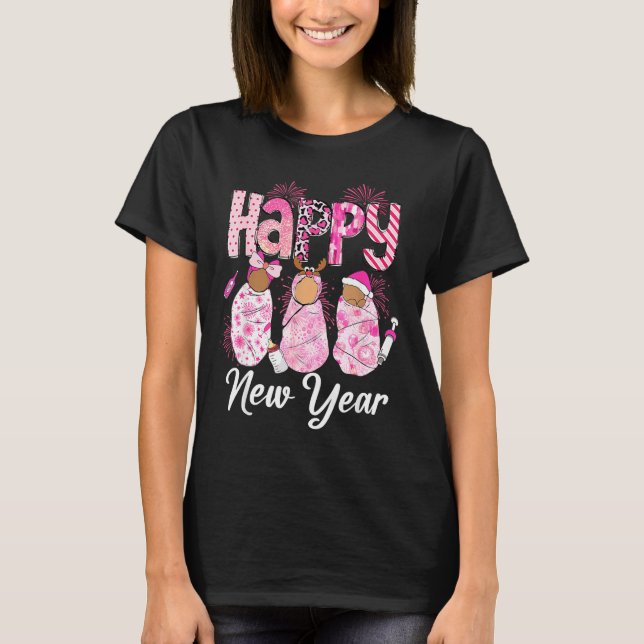 Camiseta Happy New Year Labor &amp; Delivery L&amp;d Nurse  (Frente)