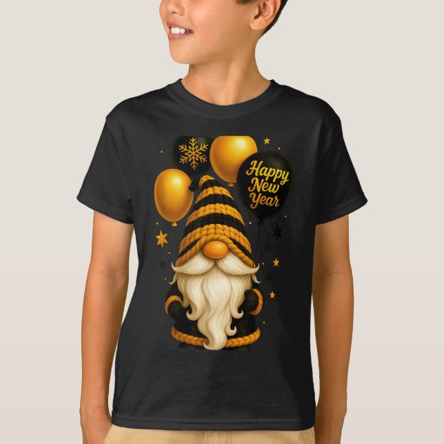 Camiseta Happy New Year Party New Years Eve 2026 Gnome Love (Frente)