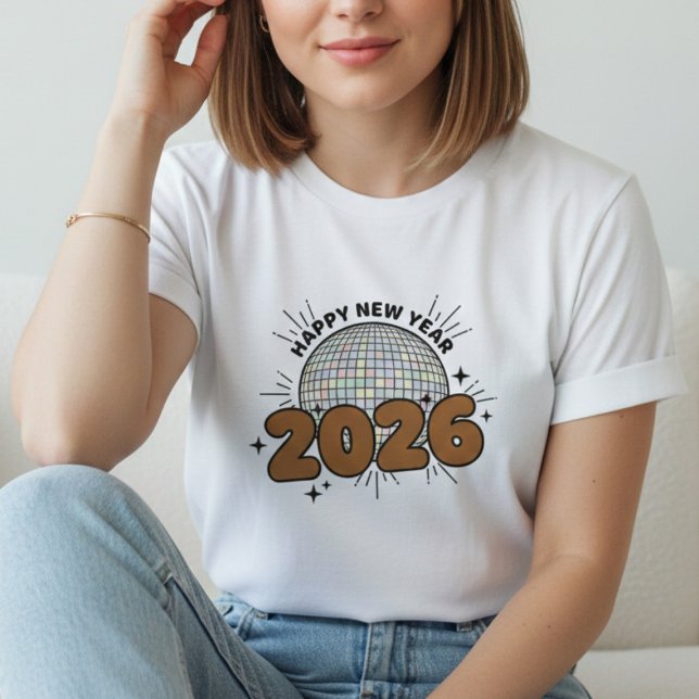 Camiseta Happy New Year T-shirt, New Year 2026 shirt (Criador carregado)