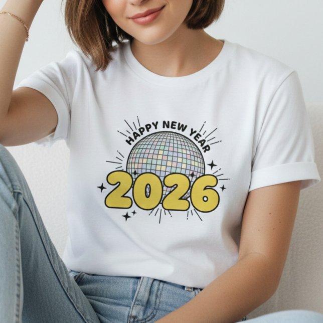 Camiseta Happy New Year T-shirt, New Year 2026 shirt (Criador carregado)