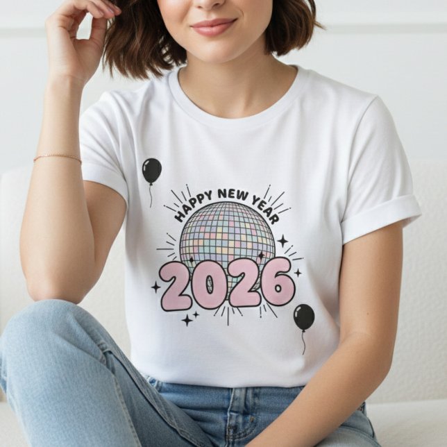 Camiseta Happy New Year T-shirt, New Year 2026 shirt (Criador carregado)