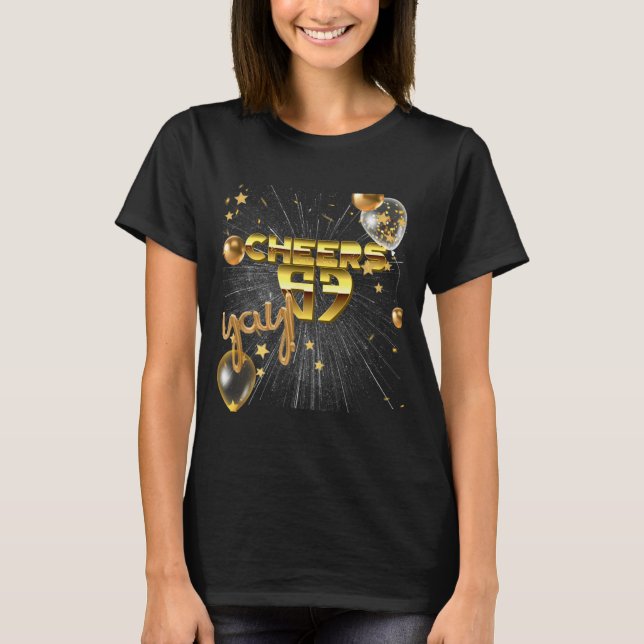 Camiseta Happy New Year With A 6 7 Zoomer Meme Vibe. 2026 C (Frente)