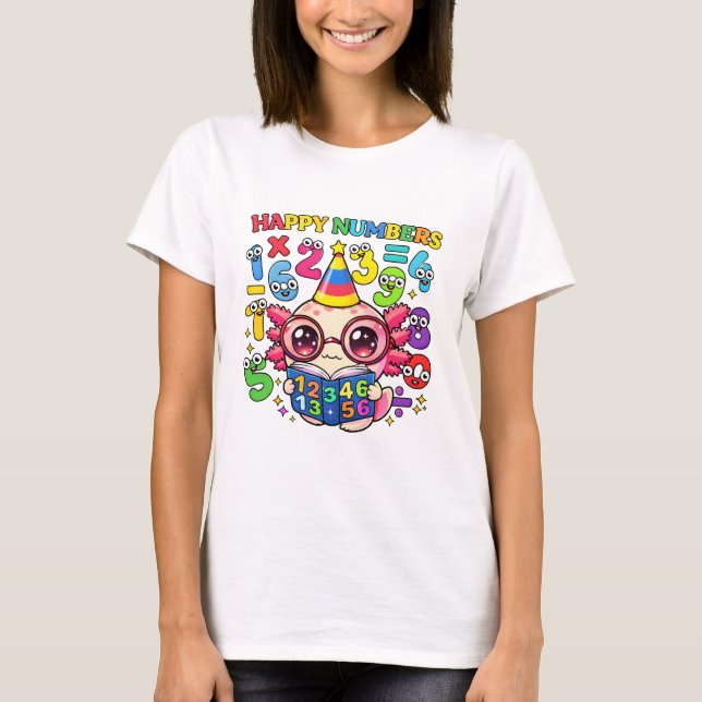 Camiseta Happy Numbers Cute Maths T Shirt for Kids (Frente)
