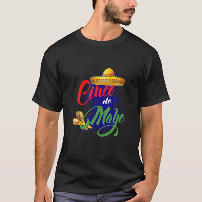 Camiseta Happy Oferece Cinco Engraçados De Mayo Fiesta Viva (Frente)
