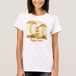 Camiseta Happy Onam Umbrellas