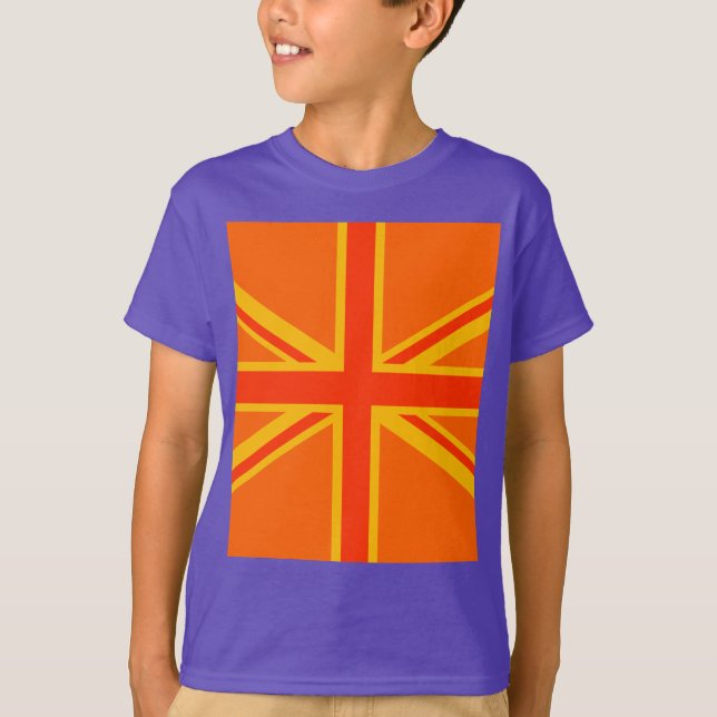 Camiseta Happy Orange Union Jack British Flag Swag (Frente)