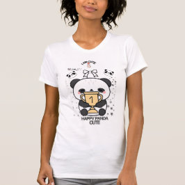Camiseta Happy Panda Cute T-Shirt – Adorable Smiling Panda 