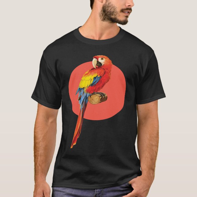 Camiseta Happy Parrot Bird  Detailed Graphic (Frente)