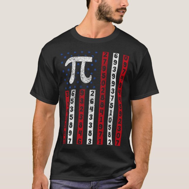 Camiseta Happy Pi Day American Flag Kids Math Teacher Stude (Frente)