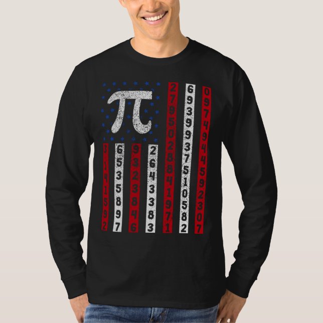 Camiseta Happy Pi Day American Flag Kids Math Teacher Stude (Frente)