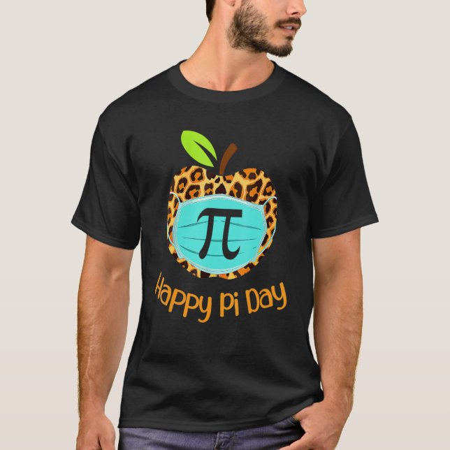 Camiseta Happy Pi Day Cute Leopard Apple Pie 3 14 Funny Mat (Frente)