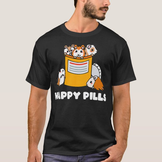 Camiseta Happy Pills Guinea Pig Funny Cute Guinea Pig Premi (Frente)