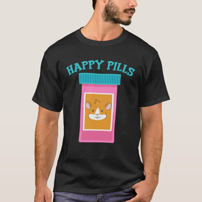 Camiseta Happy Pills Medication Capsule Guinea Pig (Frente)