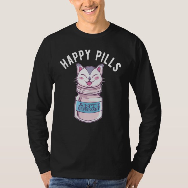 Camiseta Happy Pills  Pet  Humour (Frente)
