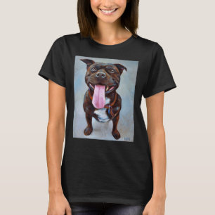 Camiseta Happy Pitbull Terrier Por Robert Phelps