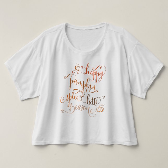 Camiseta Happy Pumpkin Spice Latason (Frente do Design)