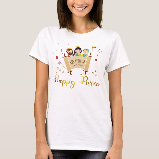 Camiseta Happy Purim 2022| Chag Sameach (Frente)
