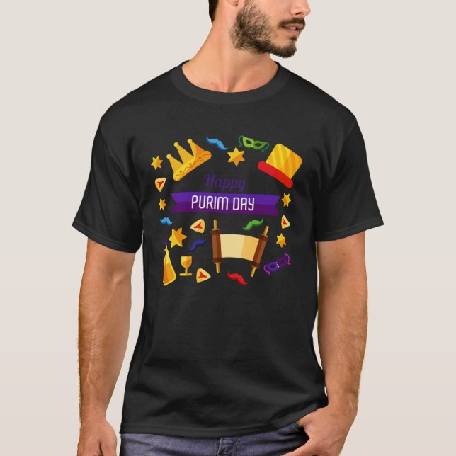 Camiseta Happy Purim Day (Frente)