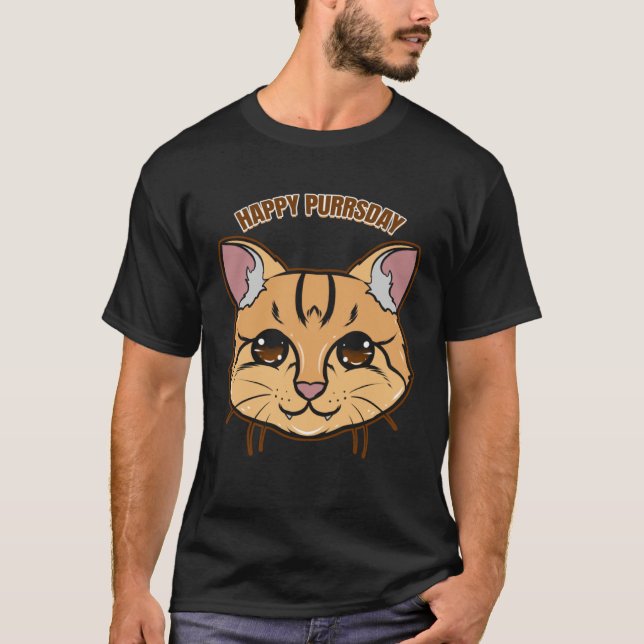 Camiseta Happy Purrsday Cat On Purrsday (Frente)