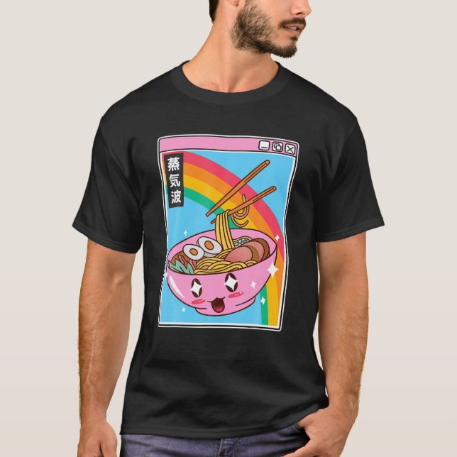 Camiseta Happy Ramen Bowl Digital Japan Style Otaku Anime V (Frente)