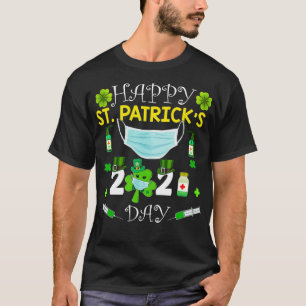 Camiseta Happy Saint Patrick's Day 2021 Irish Shamrock Face