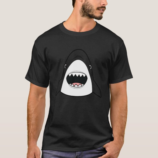 Camiseta Happy Shark Lazy Halloween Carnival Costume Disgui (Frente)