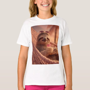 Camiseta Happy Sloth Relaxando em um Hammock