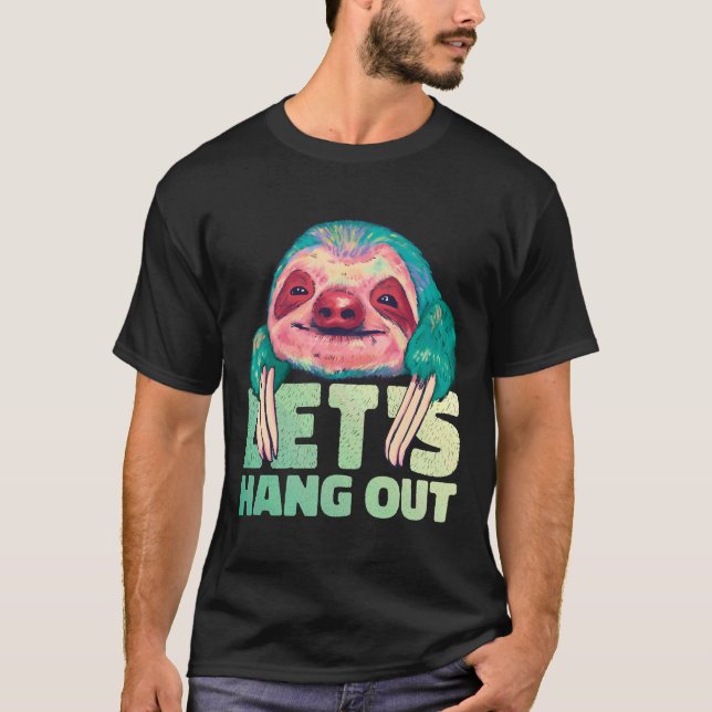 Camiseta Happy Sloth Watercolor (Frente)