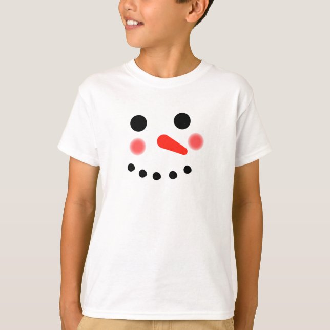 Camiseta Happy Snowman Face T-Shirt (Frente)