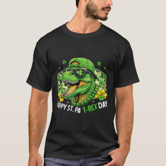 Camiseta Happy St Pat-rex Day Dinosaur Camo St Patricks Day