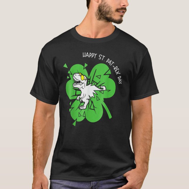 Camiseta Happy St Pat REX Day St Patricks Dinosaur Mama (Frente)