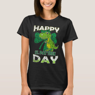 Camiseta Happy St Pat Rex St Patrick's Day Cute Dinosaur Ki