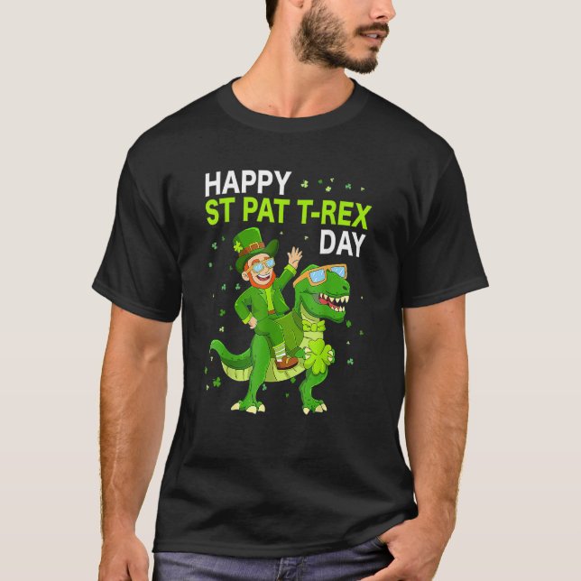 Camiseta Happy St Pat Trex Day Dino St Patricks Day Toddler (Frente)