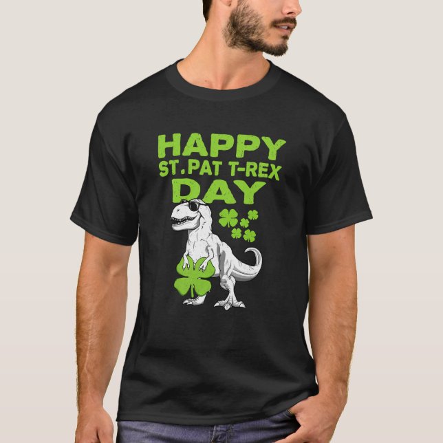 Camiseta Happy St Pat Trex Day Dino St Patricks Day Toddler (Frente)