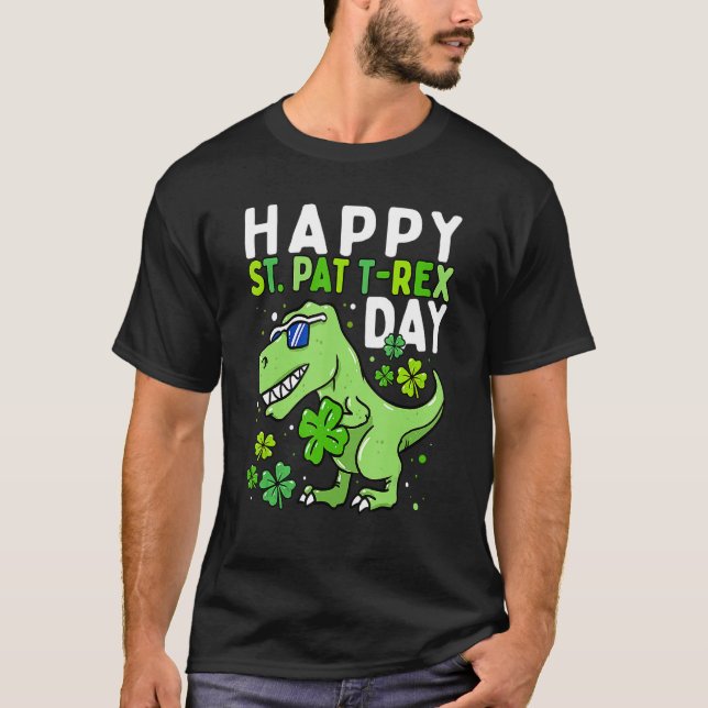 Camiseta Happy St Pat Trex Day Dino St Patricks Day Toddler (Frente)