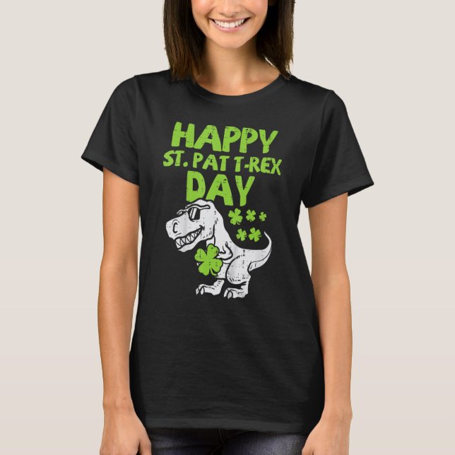 Camiseta Happy St Pat Trex Day Dino St Patricks Day Toddler (Frente)